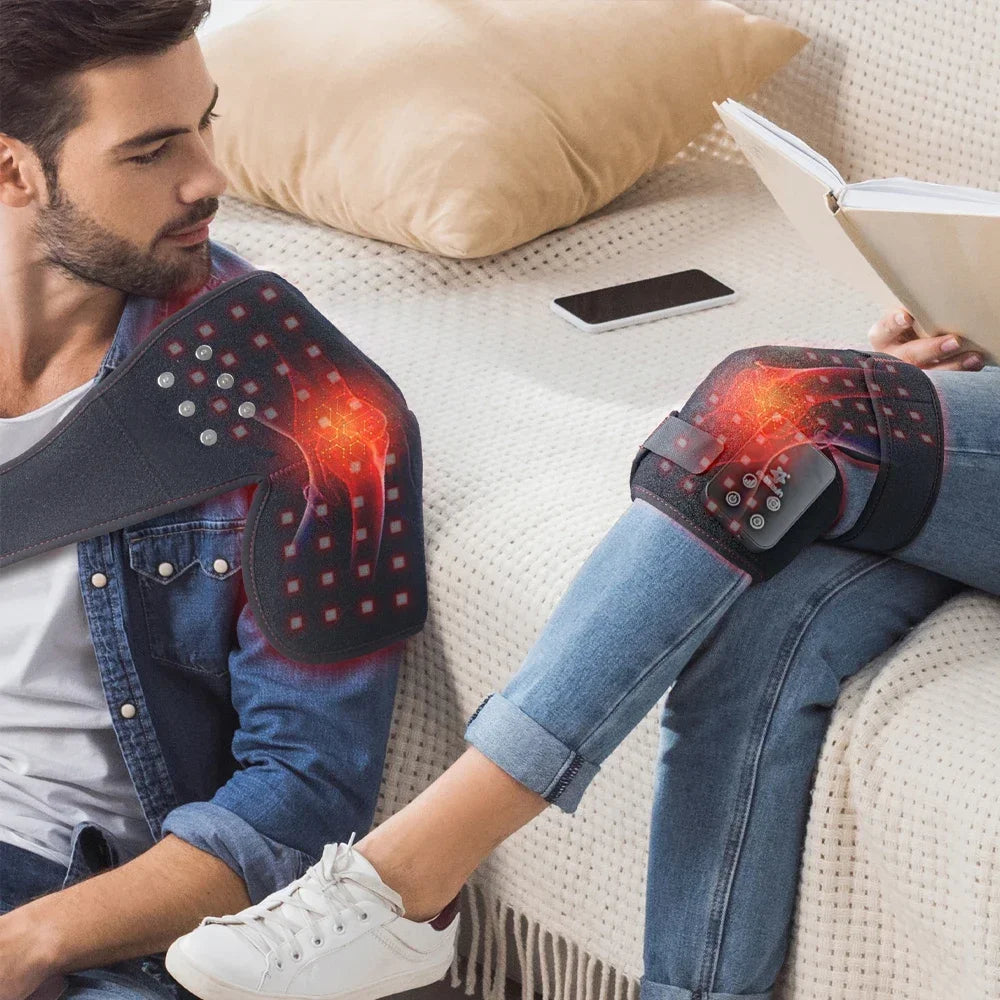 Wireless Infrared & Red Light Therapy Knee Pad – 660nm + 850nm Heat for Joint Pain, Injury Recovery & Inflammation Relief - Zack Fitness