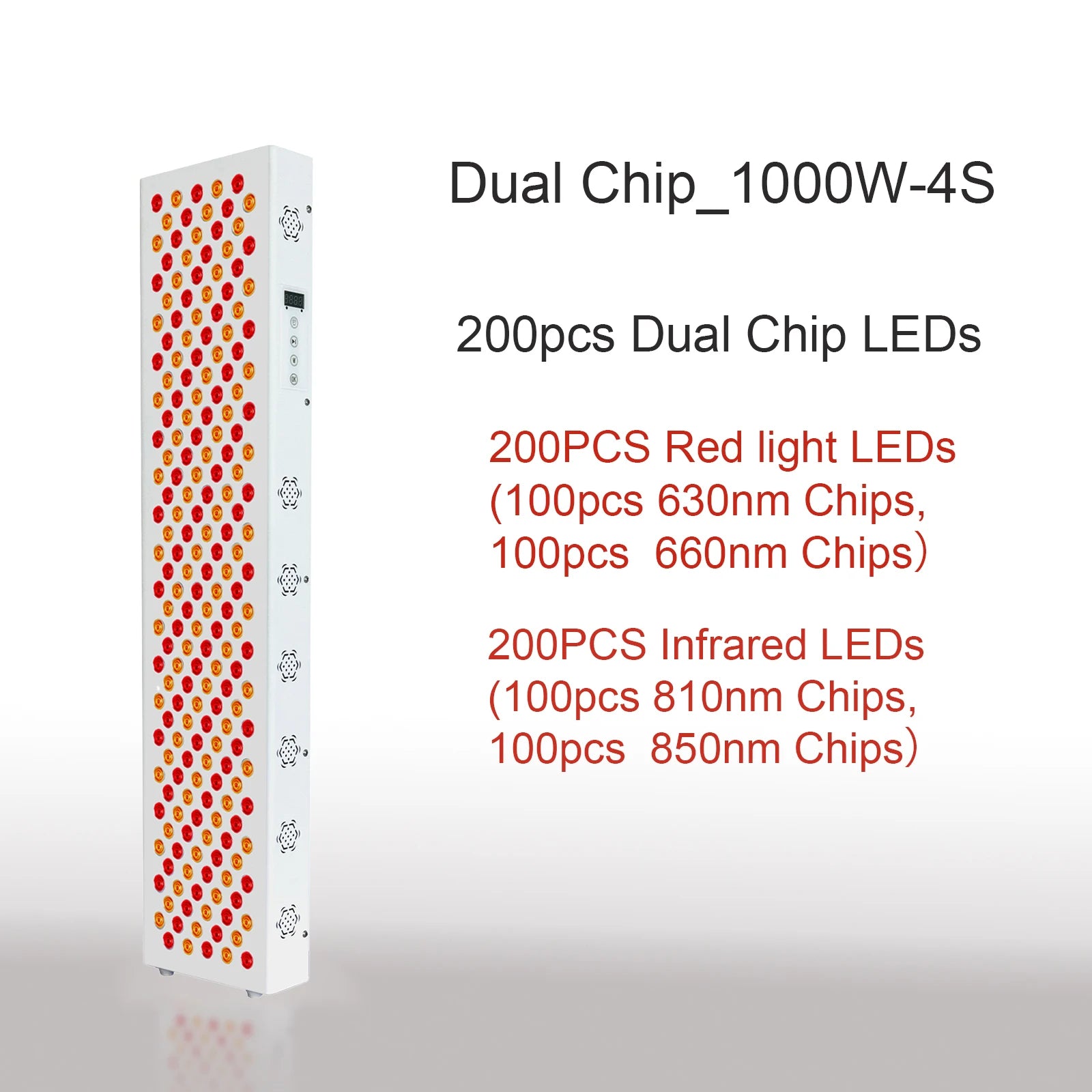 Dual Chip Red Light Therapy Panel 630nm 850nm – Face & Body Care - Zack Fitness