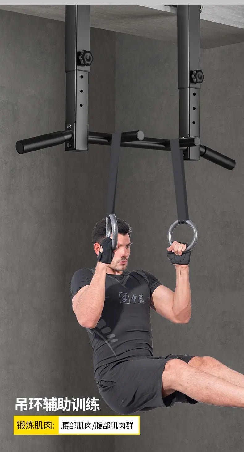Wall-Mounted Pull-Up Bar with Sandbag Rack – Heavy-Duty Home Fitness Equipment for Strength Training - Zack Fitness