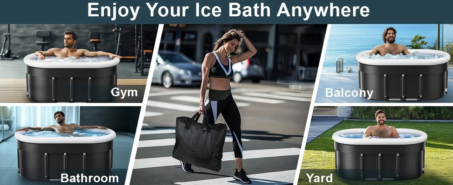 Ice Bath Tub 2025 | 175-Gal Portable Cold Plunge for Athletes & Recovery - Zack Fitness