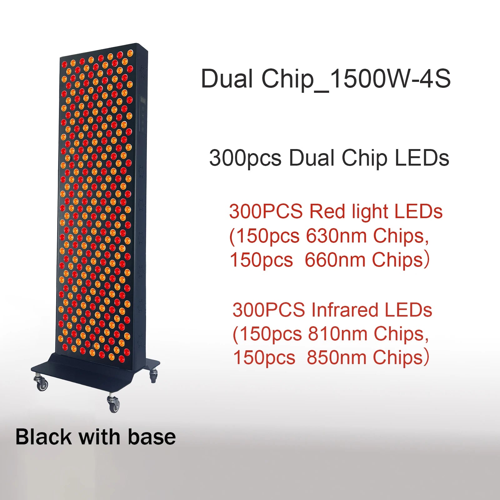 Dual Chip Red Light Therapy Panel 630nm 850nm – Face & Body Care - Zack Fitness