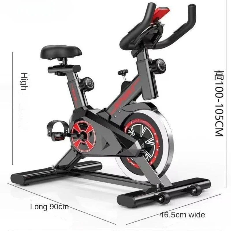 Silent Power Spin Bike compact indoor cycling bike black model designed for home gym cardio weight loss and endurance training