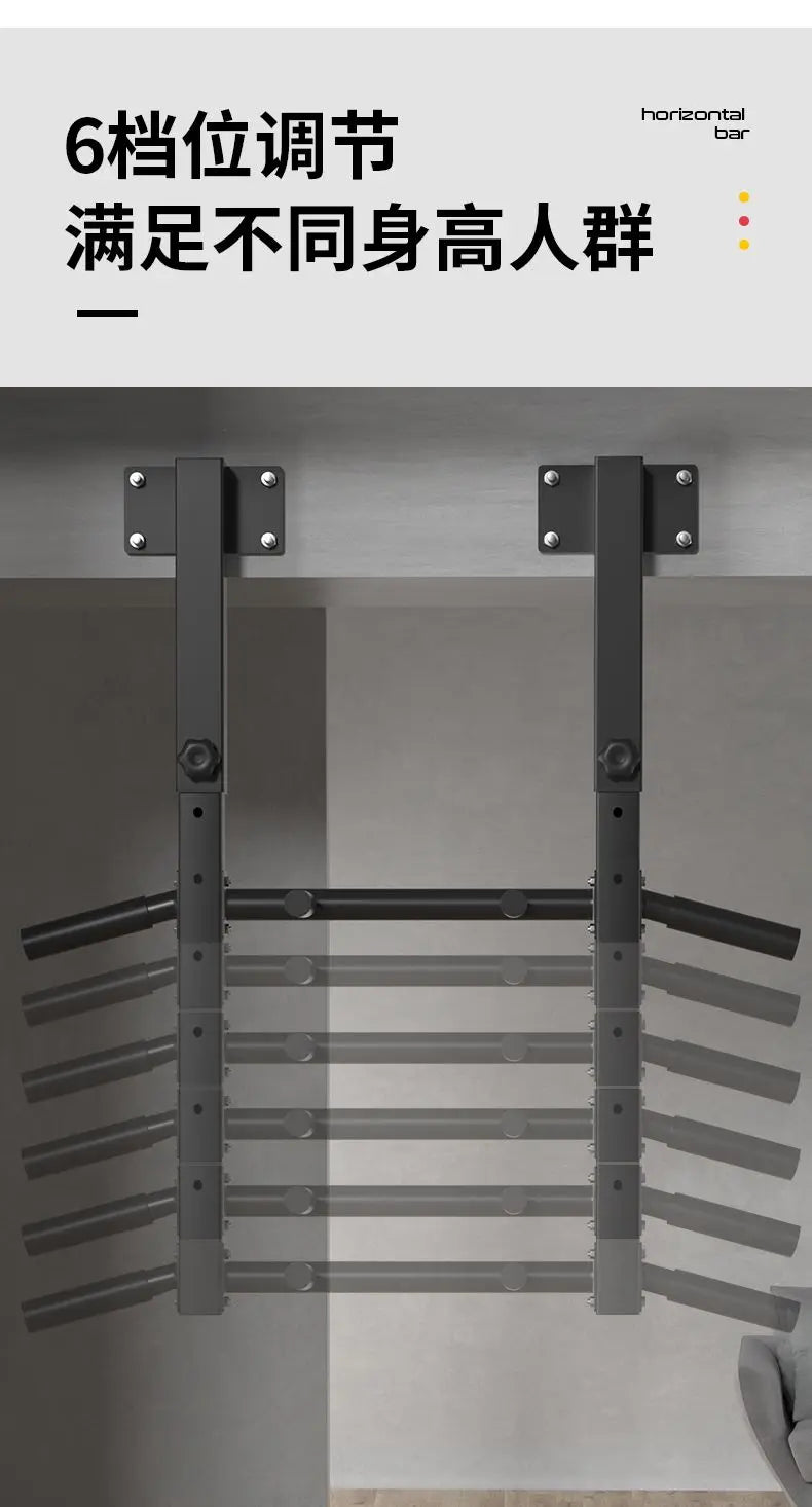 pull up bar mounted on structural beam strength training