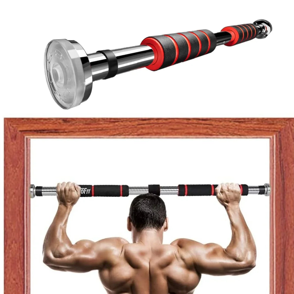 telescopic doorway pull-up bar heavy-duty no-drill home strength equipment
