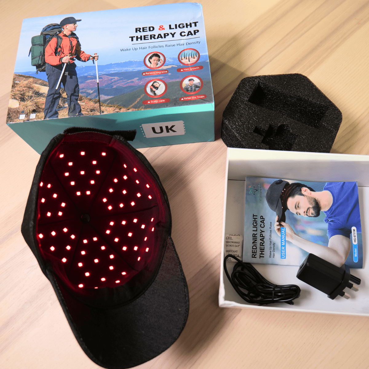 wearable light therapy cap supporting healthy hair environment