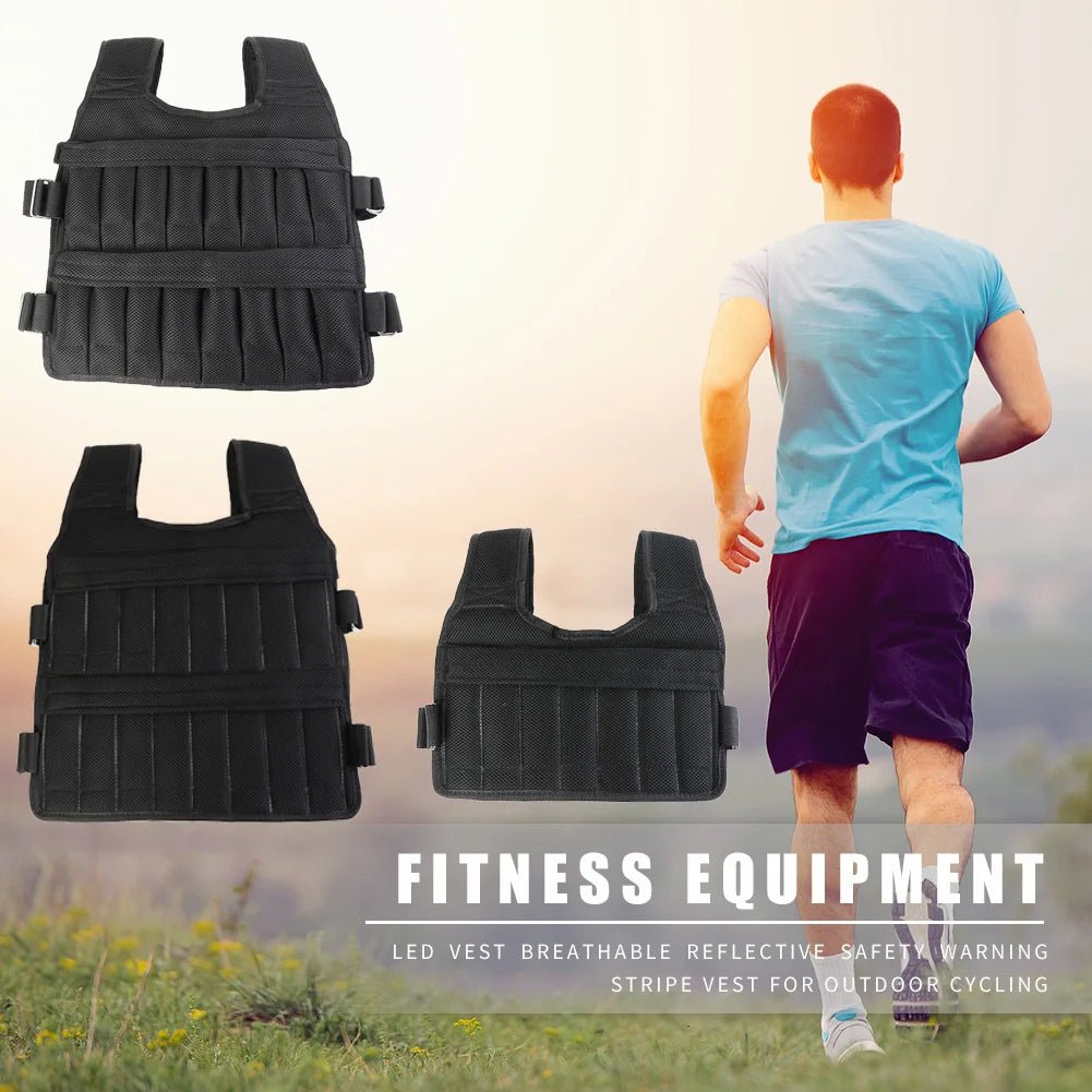 Performance weighted vest worn during long-distance endurance training.