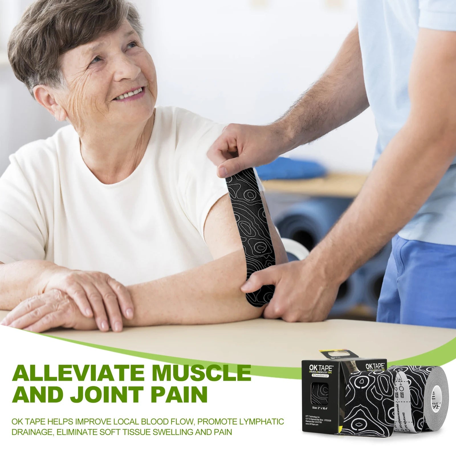 breathable cotton kinesiology tape roll used for sports recovery