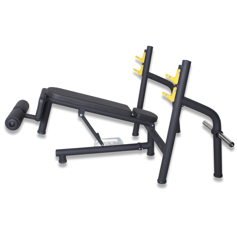 Discovery DB510-1 Decline Bench Press by ESCOOL, commercial gym equipment at Zack Fitness, manufacturer view 1
