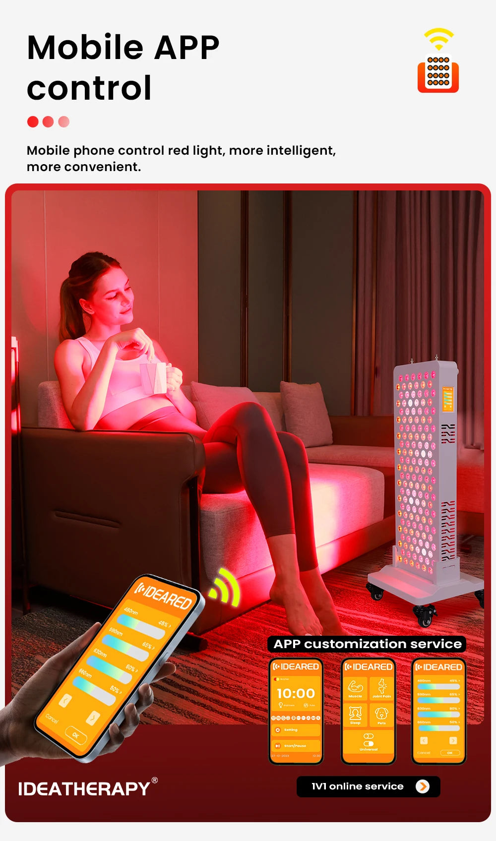 full body recovery light therapy device standing LED panel for daily use