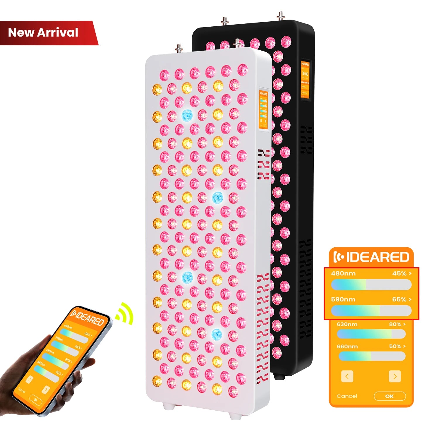 full spectrum red light therapy panel 9 wavelengths 480nm to 1060nm full body recovery device