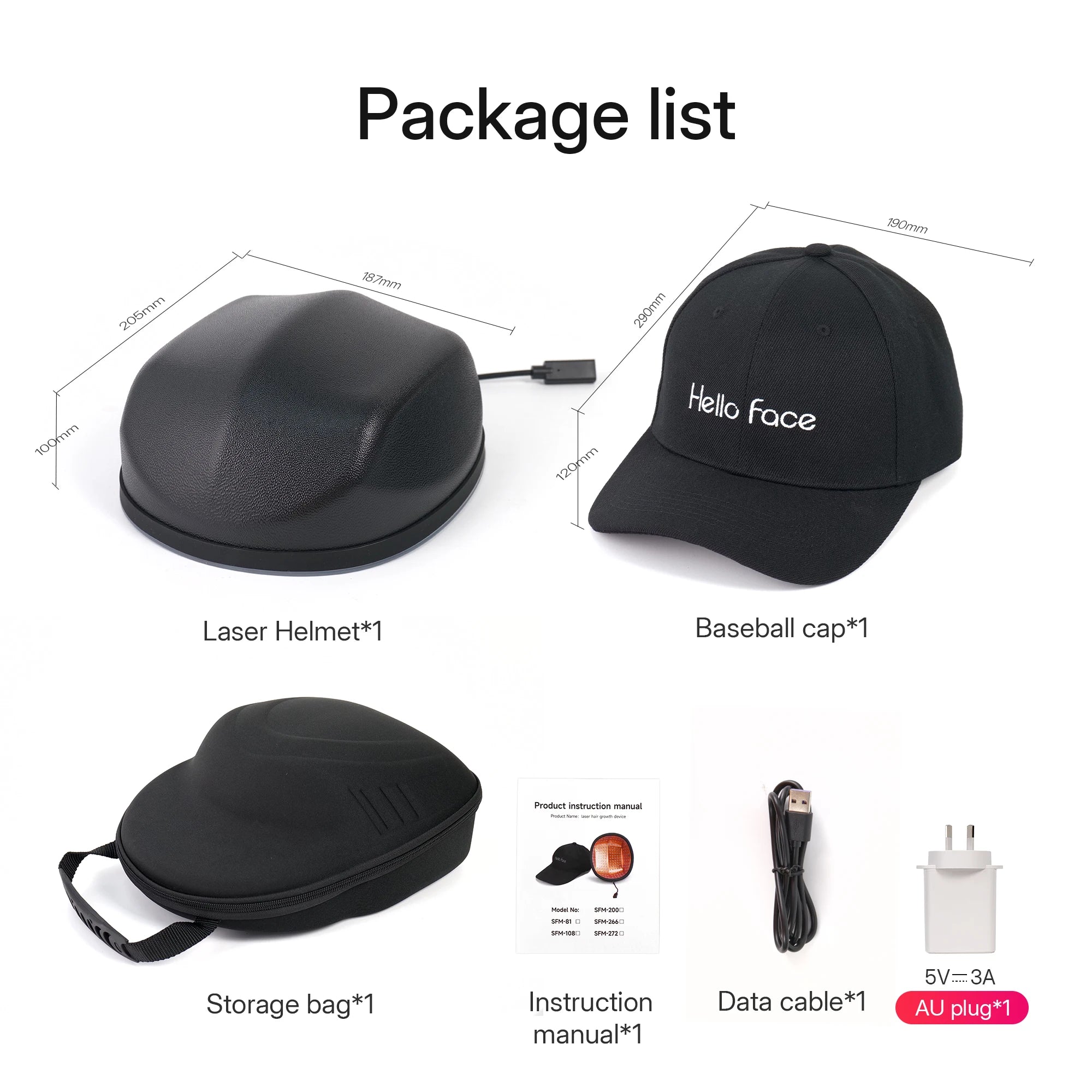 hair density improvement cap with full head laser coverage