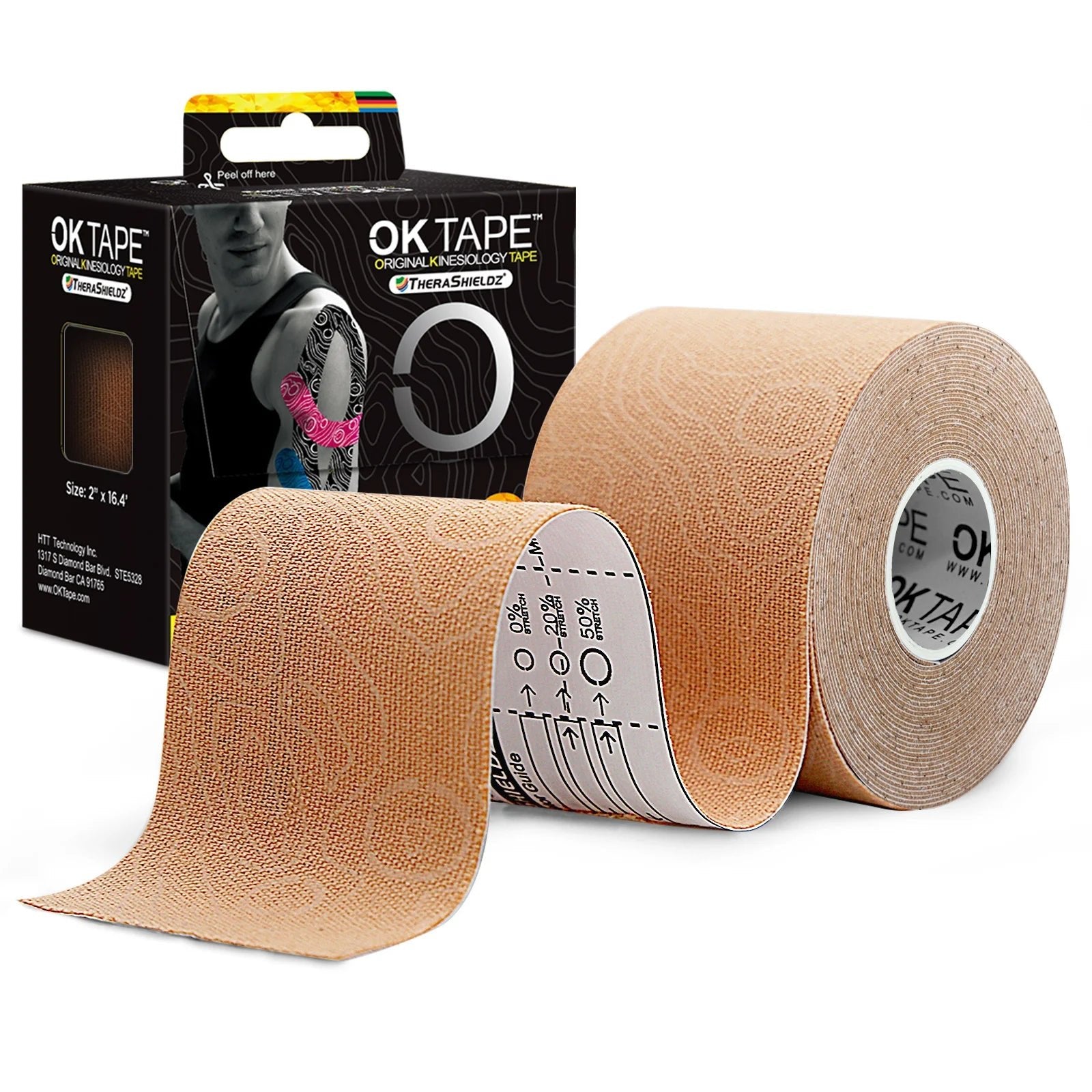 elastic athletic tape used for knee stabilization during running