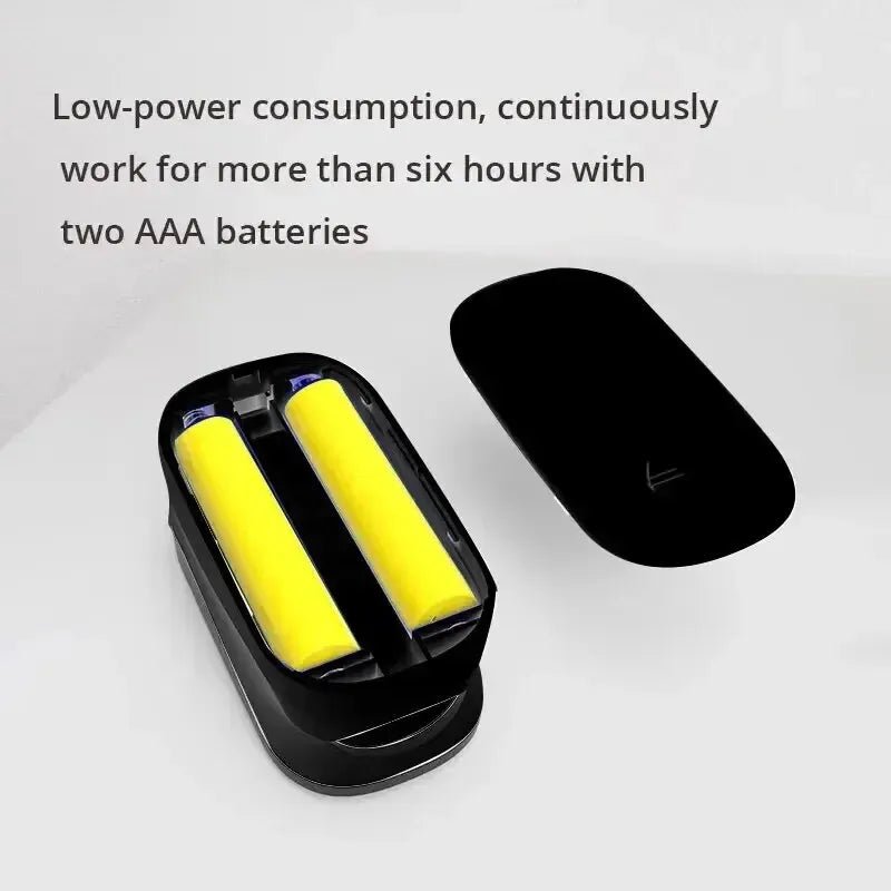 Fingertip pulse oximeter powered by two AAA batteries long-lasting use