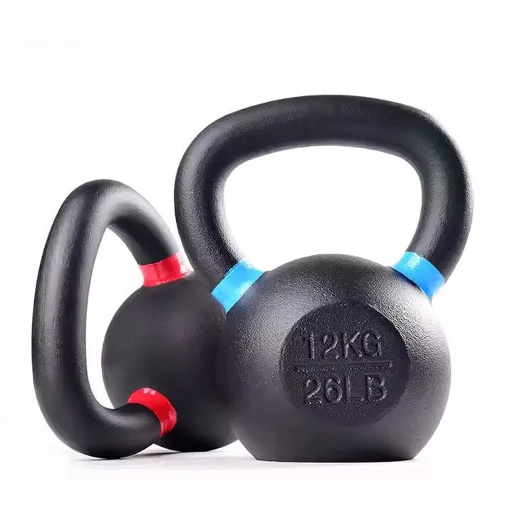 precision balanced cast iron kettlebell flat base