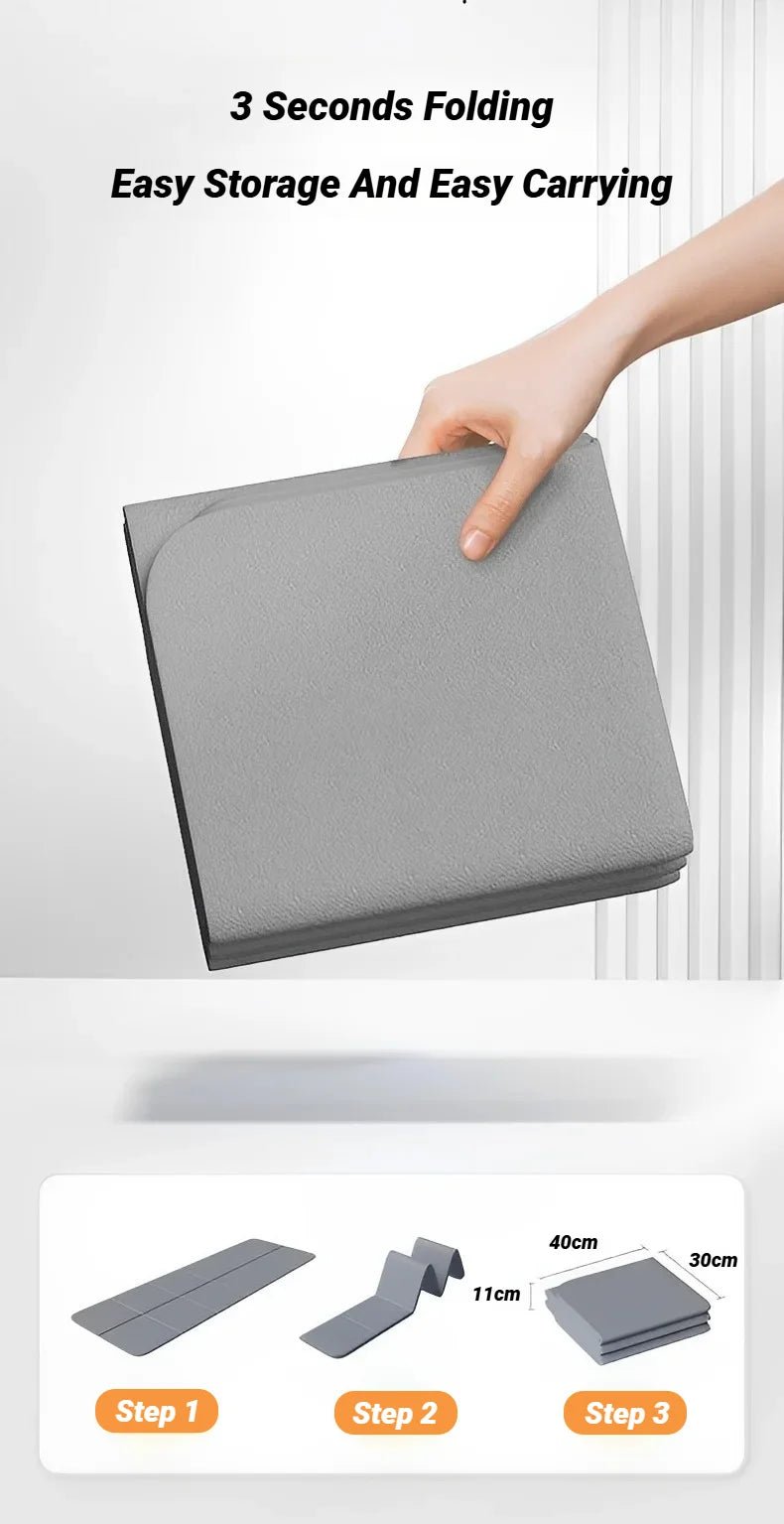 Foldable Eco-Friendly TPE Yoga Mat – Non-Slip, Travel-Friendly for Pilates & Floor Workouts - Zack Fitness