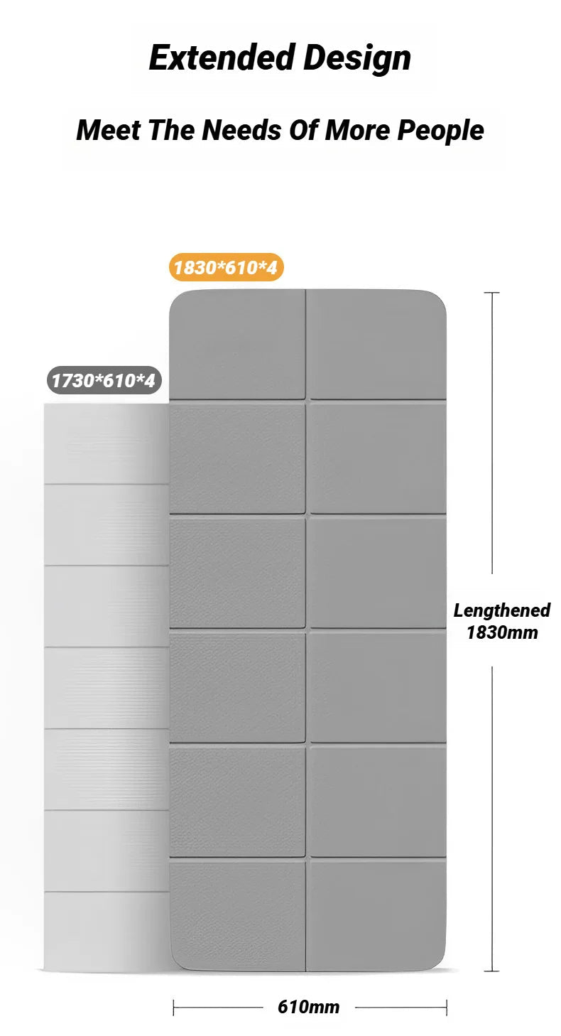 Foldable Eco-Friendly TPE Yoga Mat – Non-Slip, Travel-Friendly for Pilates & Floor Workouts - Zack Fitness