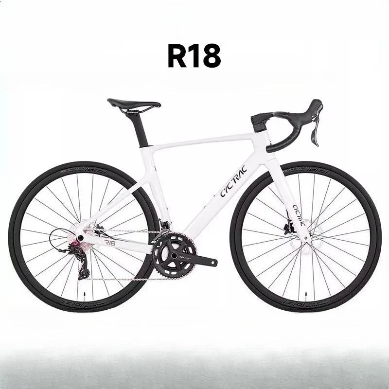 Wide range 13 speed cassette on wireless carbon road bike for climbing and endurance