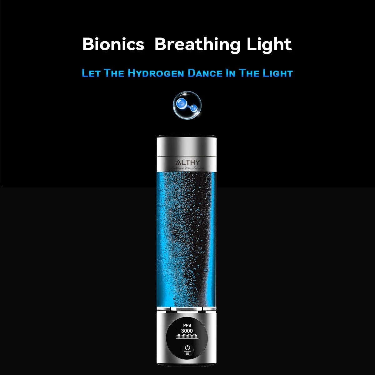 Titanium electrode hydrogen water pitcher with PEM technology