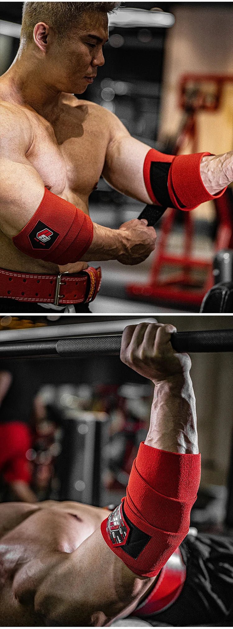 Elbow Wrap Strap Support 150cm | Bench Press, Gym & Sports Brace - Zack Fitness