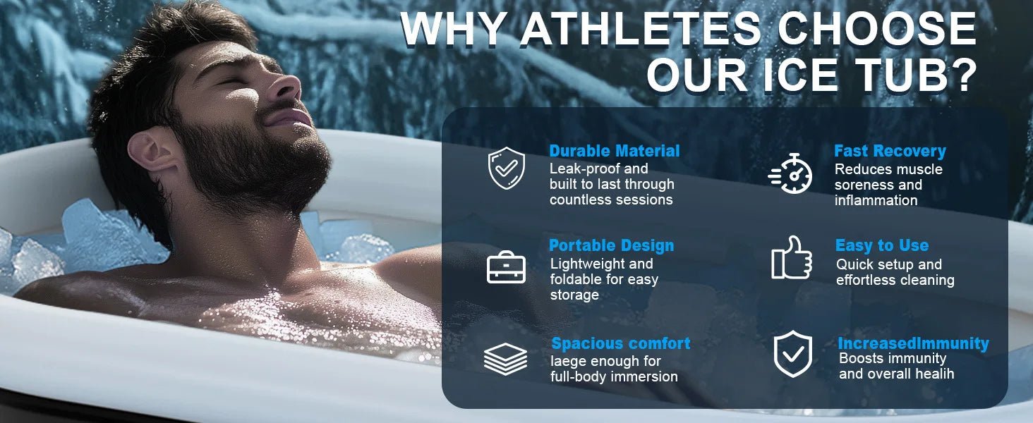 Ice Bath Tub 2025 | 175-Gal Portable Cold Plunge for Athletes & Recovery - Zack Fitness