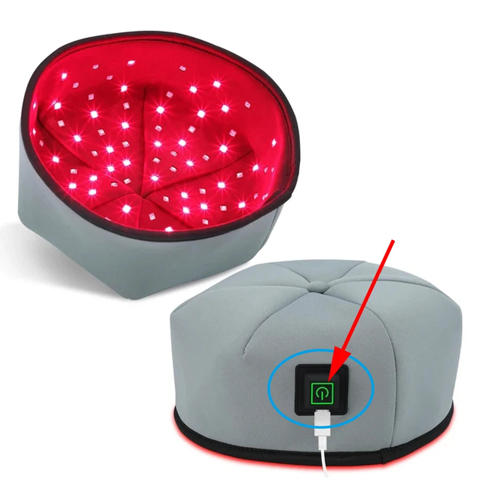 Red Light & Infrared Therapy Cap – 660nm & 830nm LED Hair Growth Helmet | Anti Hair Loss & Scalp Relaxation - Zack Fitness