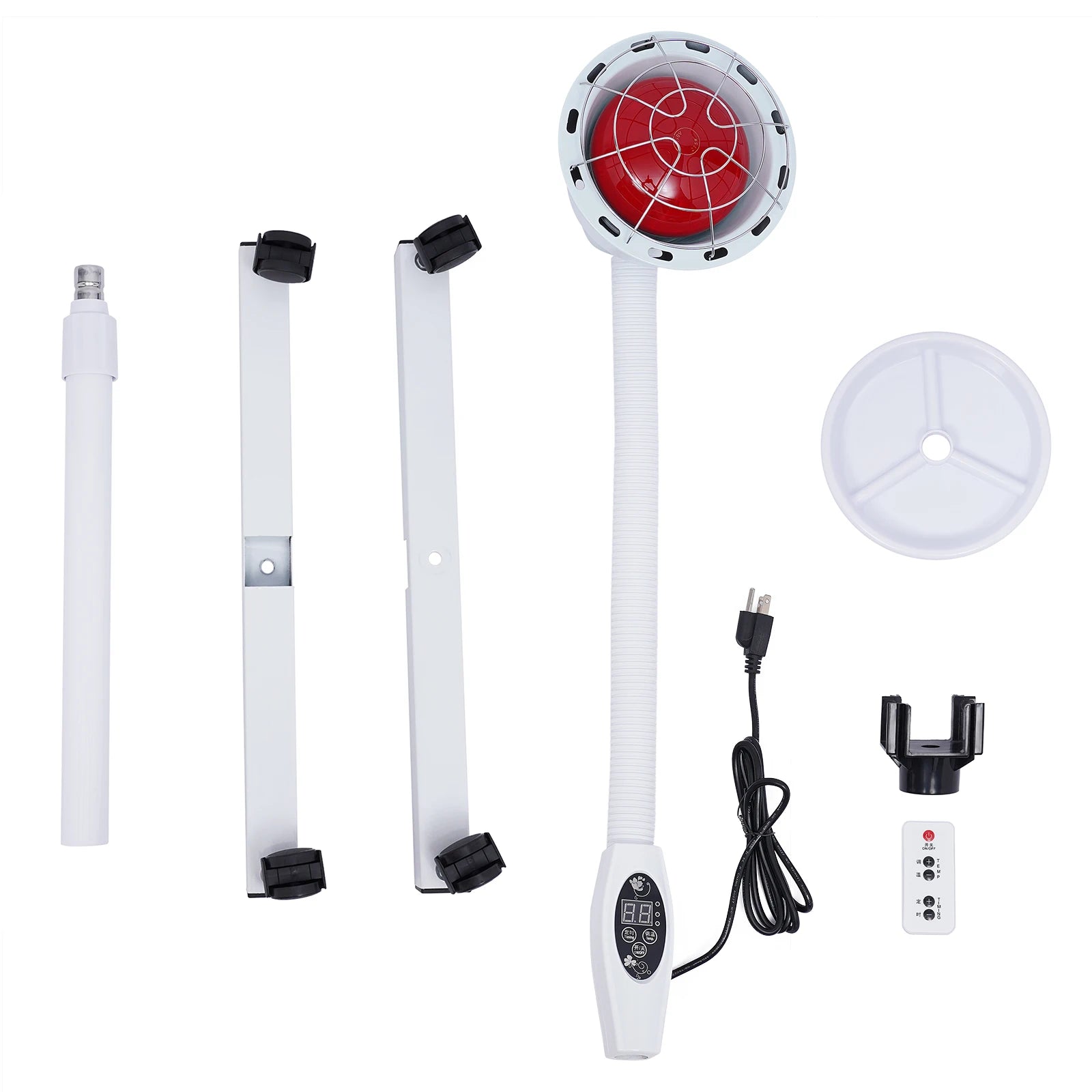 standing infrared heat lamp delivering therapeutic warmth to muscles