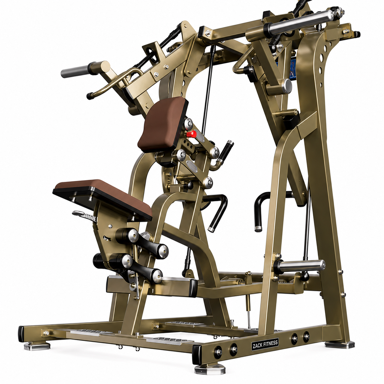 Zack Fitness commercial plate-loaded low row LD-1014 full machine