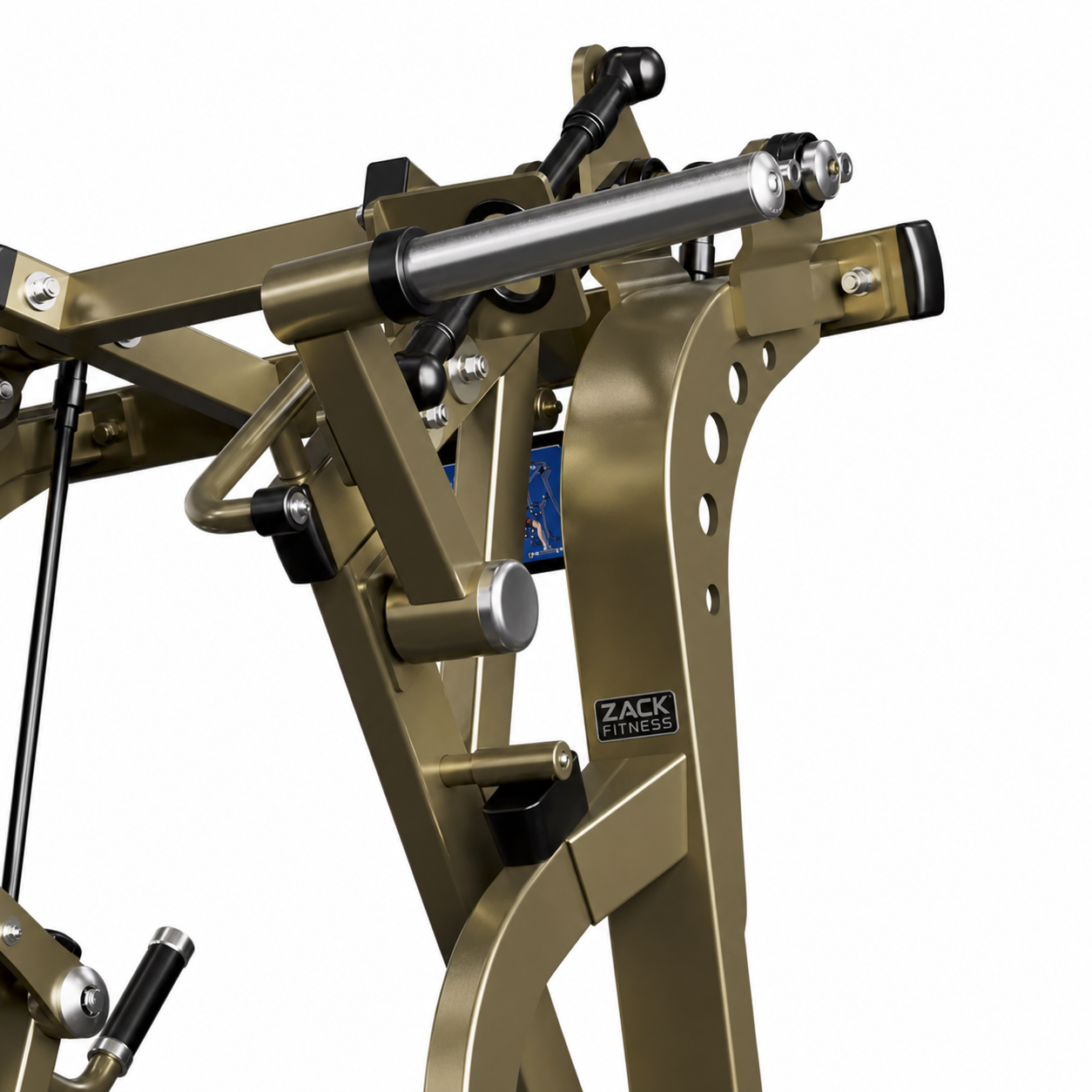 Commercial low row plate loading horn and movement arm