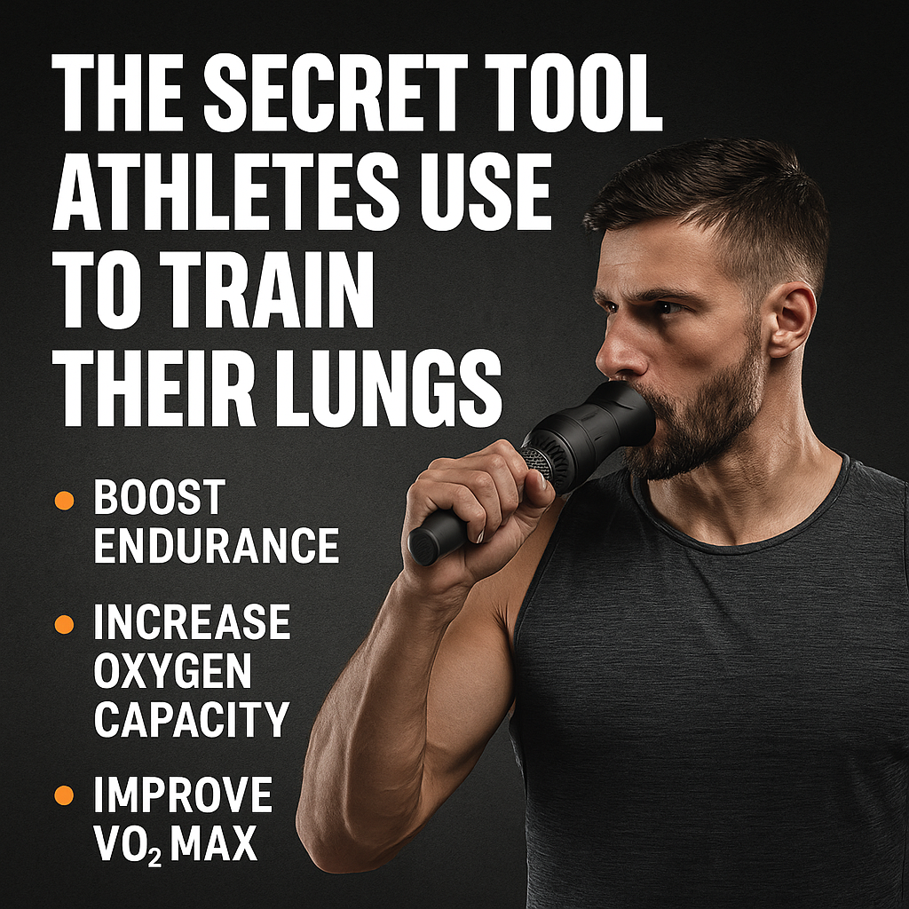Athlete using lung training tool to boost VO₂ max, endurance, and oxygen performance – Zack-Fit