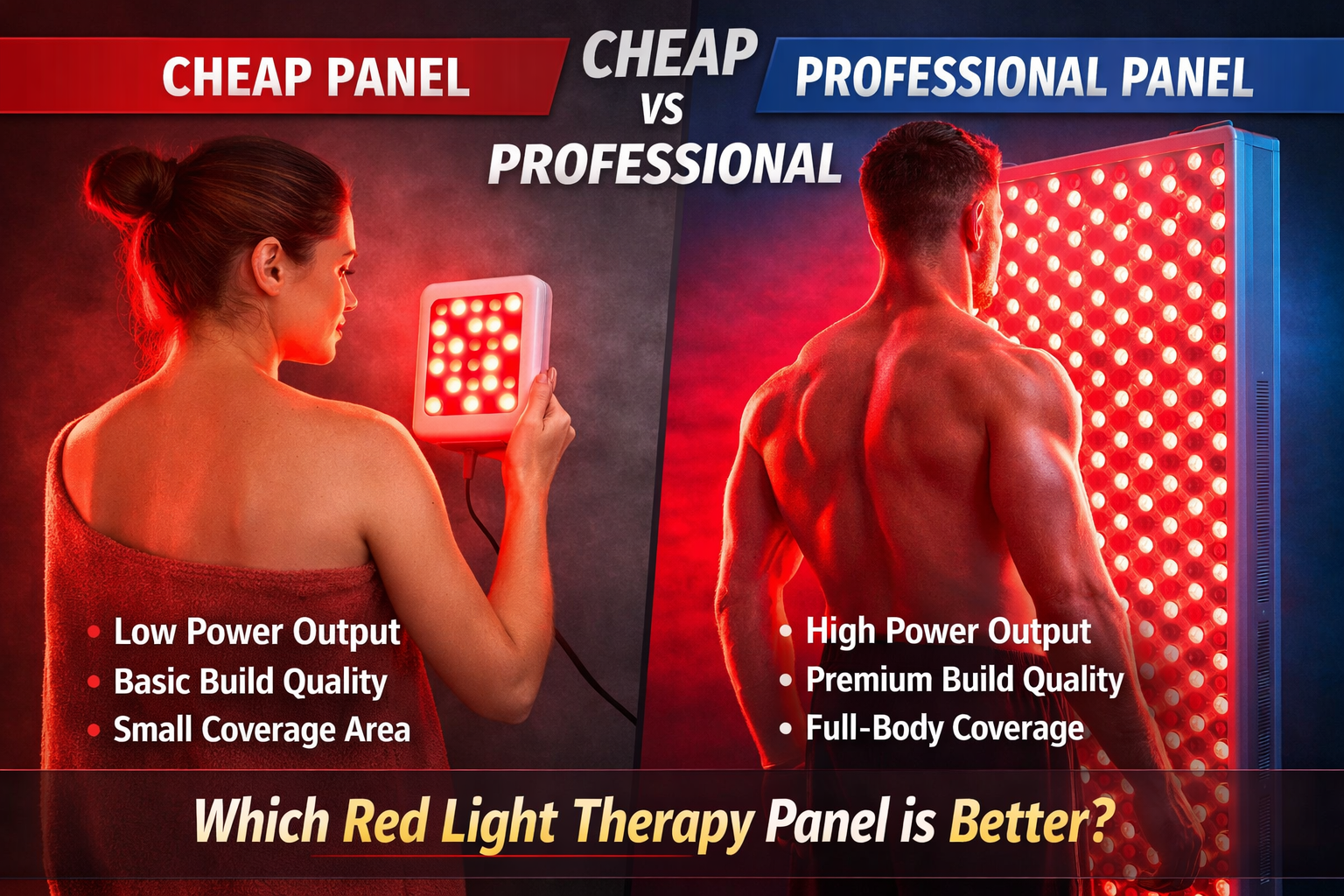 Are Cheap Red Light Therapy Panels Effective or Should You Buy a Professional One?