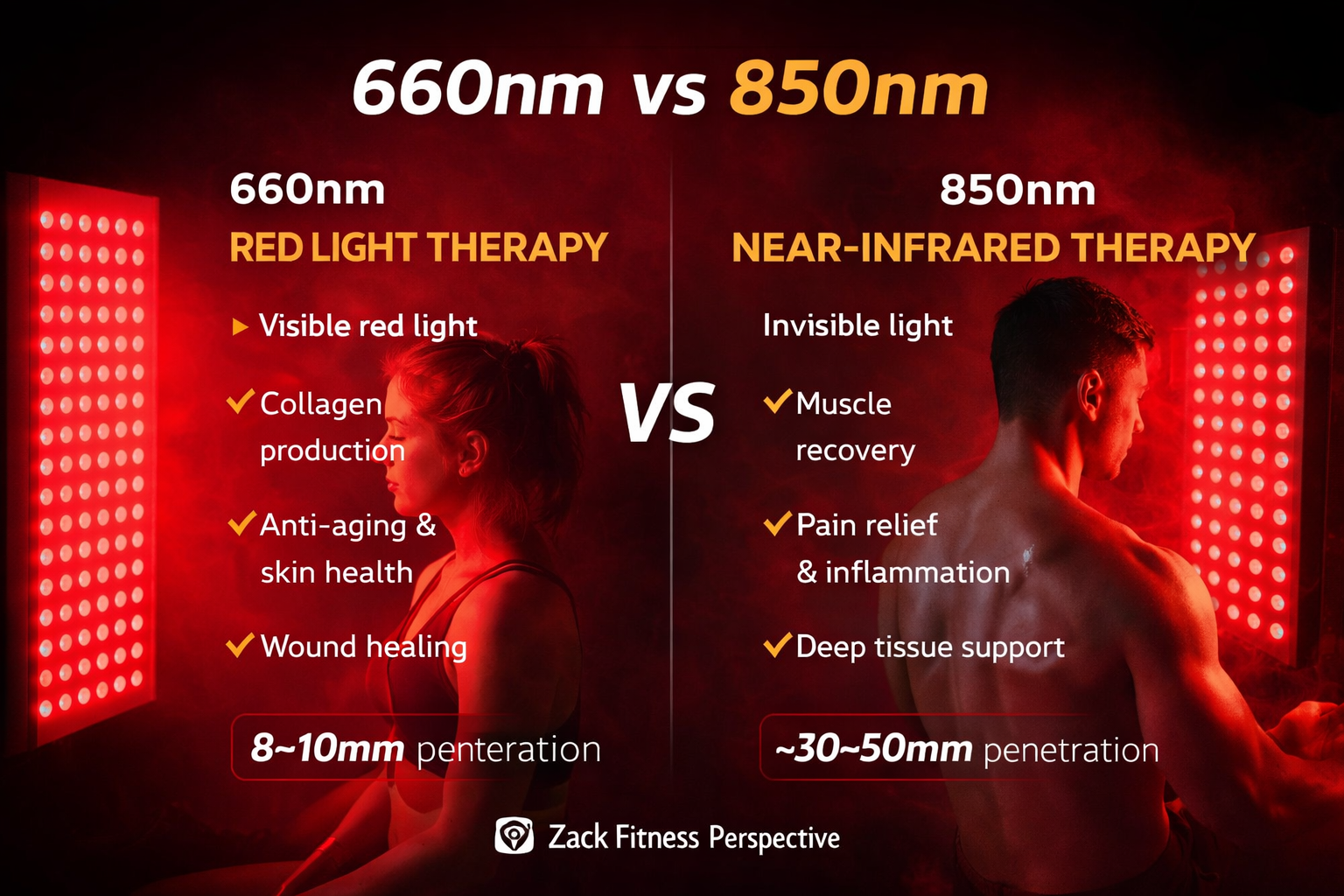 What Is the Difference Between 660nm and 850nm Red Light Therapy?