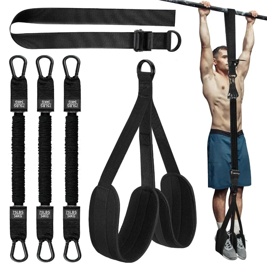 Pull-Up Assist Band with Belt – 75–300 LBS Strength Support – How to Progress From Assisted to Unassisted Pull-Ups | Zack Fitness