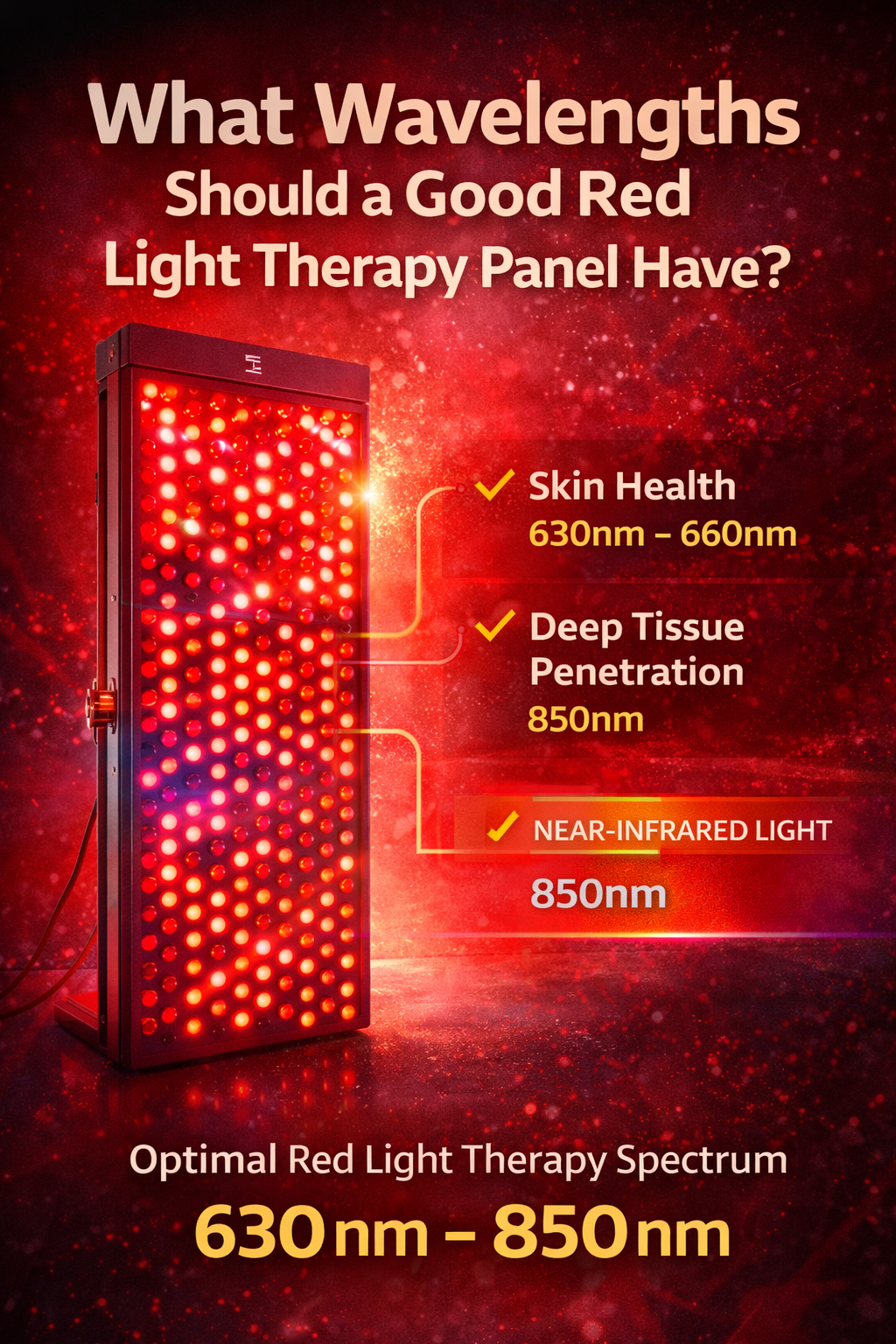 What Wavelengths Should a Good Red Light Therapy Panel Have?