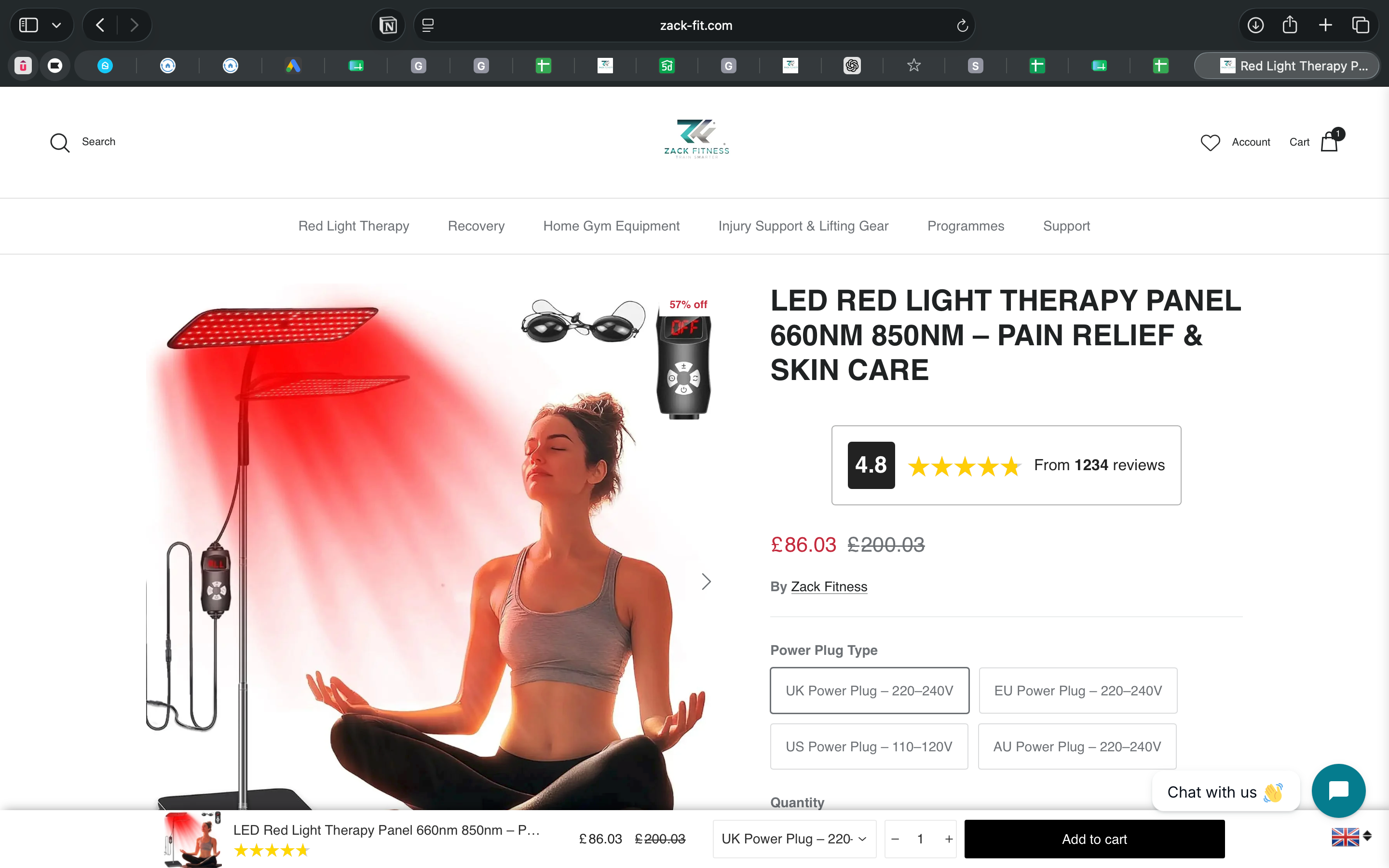 LED Red Light Therapy Panel 660nm 850nm – Red Light Therapy for Pain Relief, Skin Care and Muscle Recovery