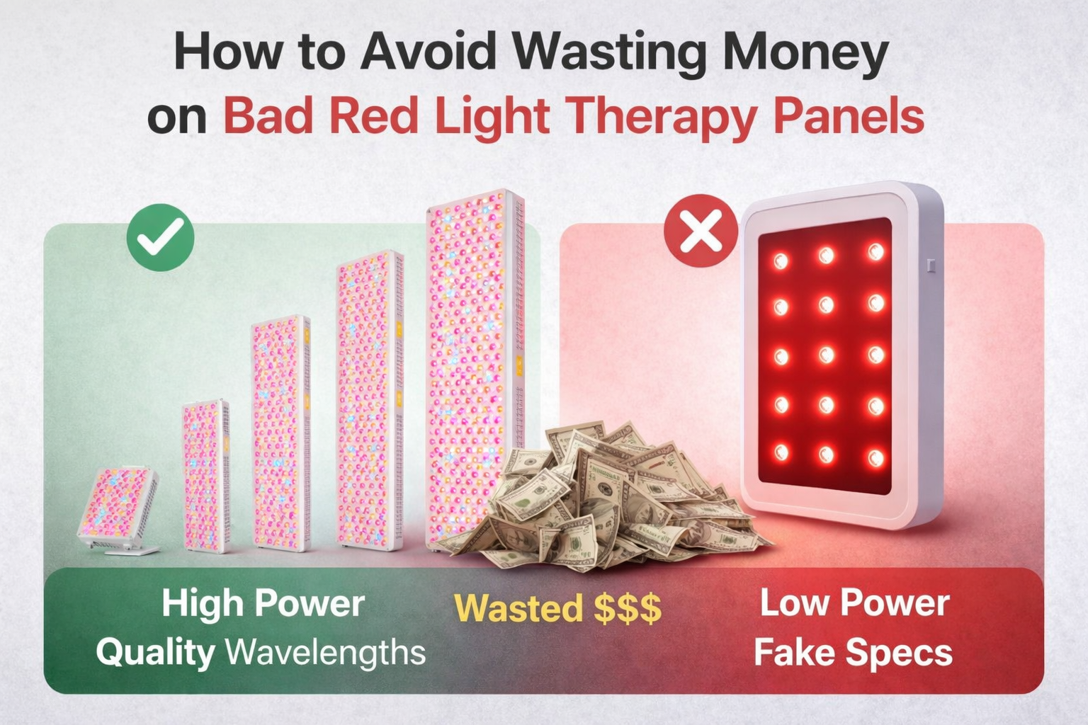 How to Avoid Wasting Money on Bad Red Light Therapy Panels