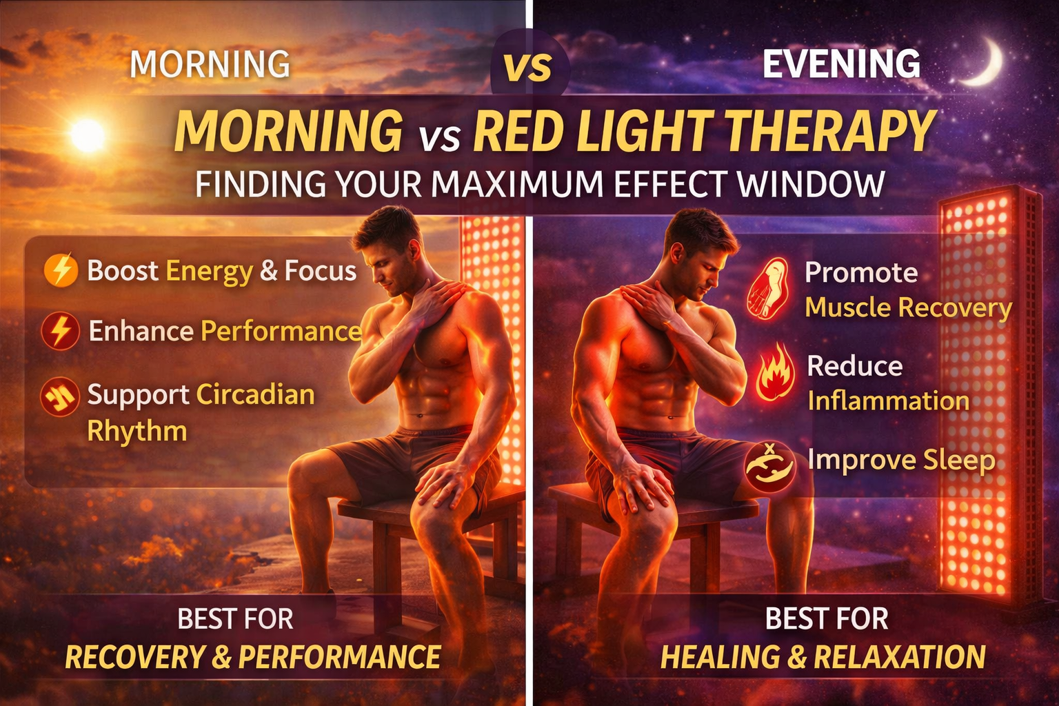 Morning vs Evening Red Light Therapy: Best Time for Results