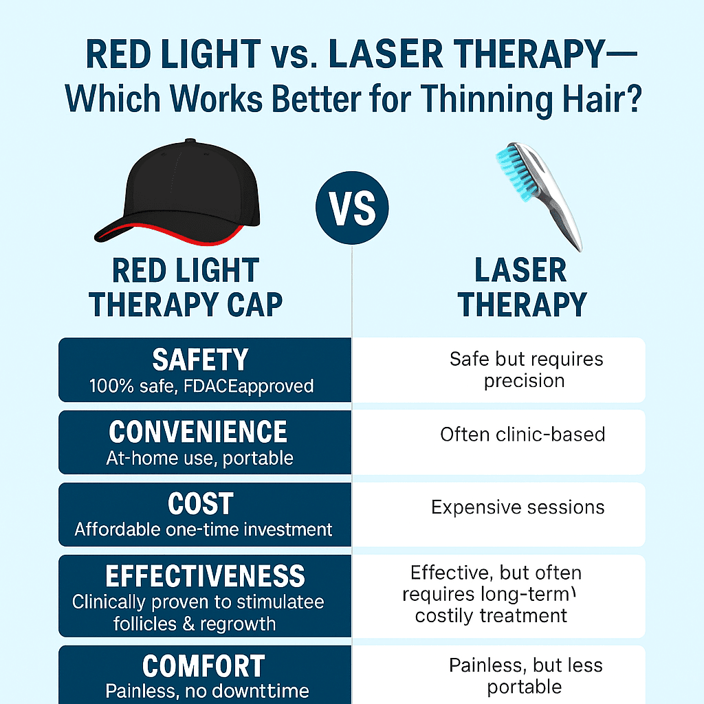 Red Light vs. Laser Therapy – Which Works Better for Thinning Hair?