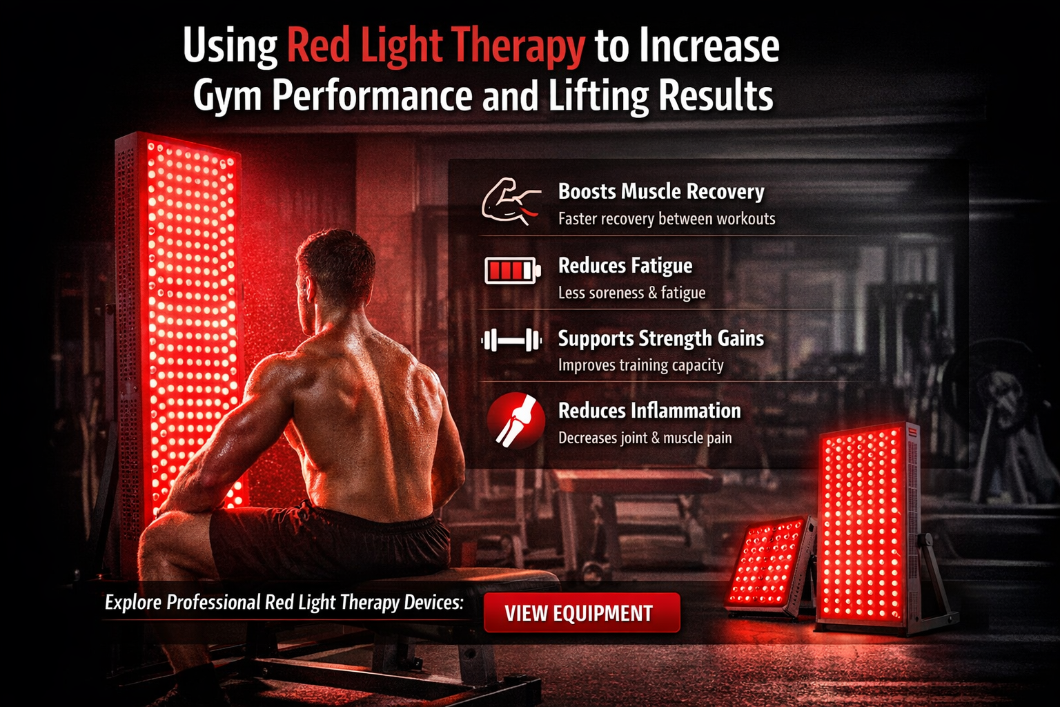 Using Red Light Therapy to Increase Gym Performance and Lifting Results