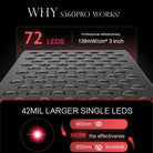 660nm red light and 850nm infrared LEDs inside red light therapy panel