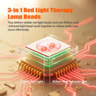 3 in 1 red and infrared LED light therapy technology with 660nm and 850nm wavelengths for deep tissue recovery