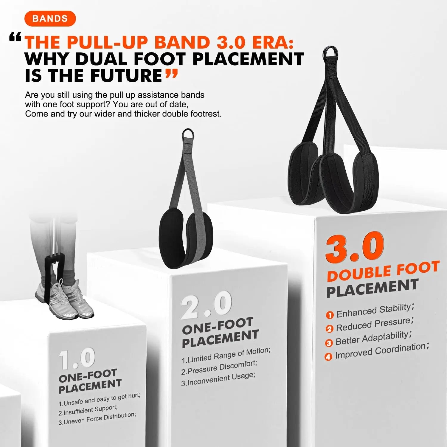 assisted pull up resistance band system for home training