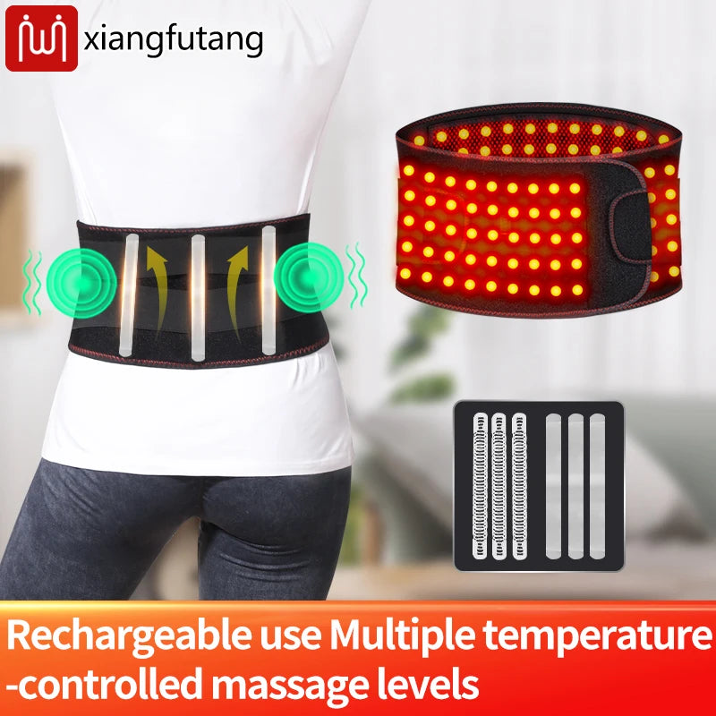Adjustable red light therapy belt designed to fit the lower back comfortably
