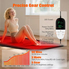 Red light therapy pad with adjustable pulse modes and remote control for customized recovery sessions