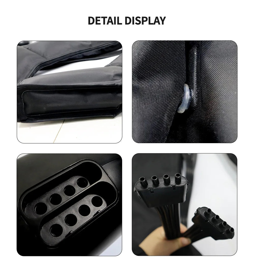Control interface of wireless air compression recovery boots showing intensity settings