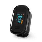 Pulse oximeter used by athlete to check oxygen saturation after workout