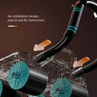 automatic rebound ab roller with six wheel stability design for core training