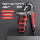 Mechanical hand grip trainer used for improving crush grip and forearm endurance.
