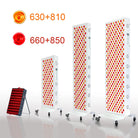 Full body red light therapy panels in different sizes showing red and infrared LED coverage