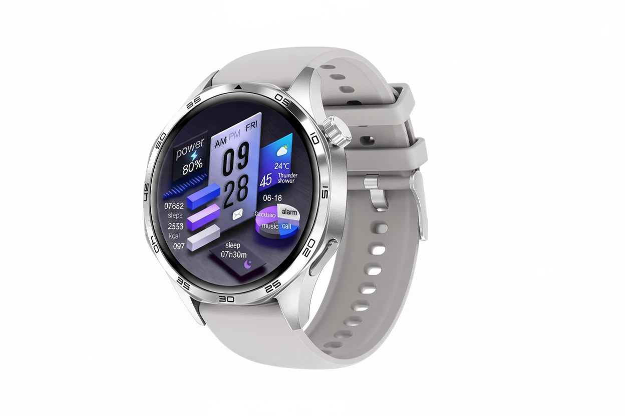 GT5 PRO smart watch with detachable strap and advanced activity tracking features
