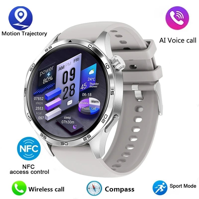 GT5 PRO smart watch with detachable strap and advanced activity tracking features
